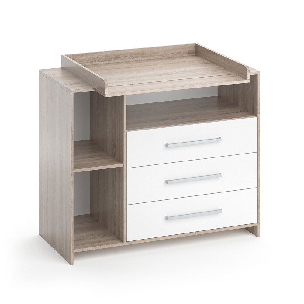 Vicco Wickelkommode Oskar Baby Wickelregal Kommode Wickeltisch Sonoma Weiß