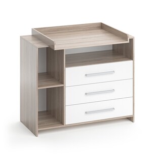 Vicco Wickelkommode Oskar Baby Wickelregal Kommode Wickeltisch Sonoma Weiß 