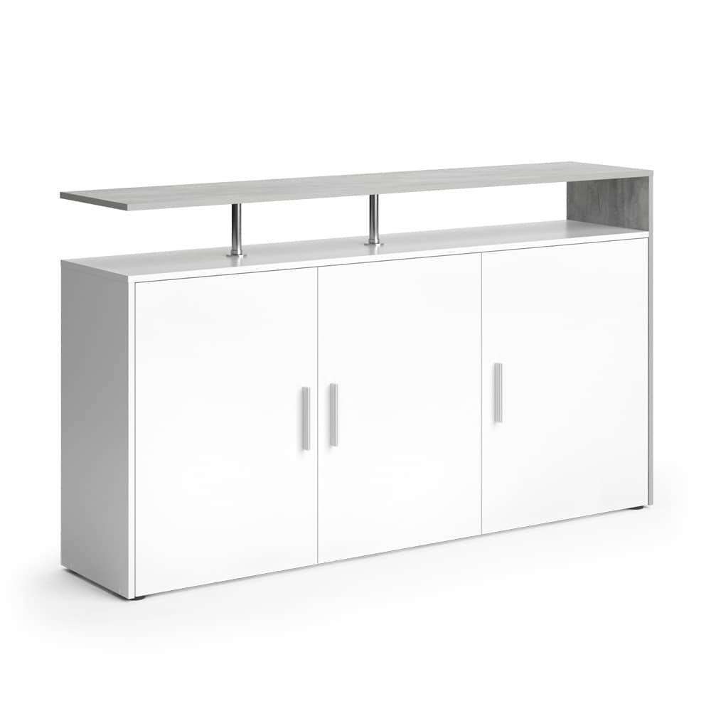 VICCO Sideboard AMATO Kommode Schrank Wei&szlig; Beton Fernsehschrank TV 