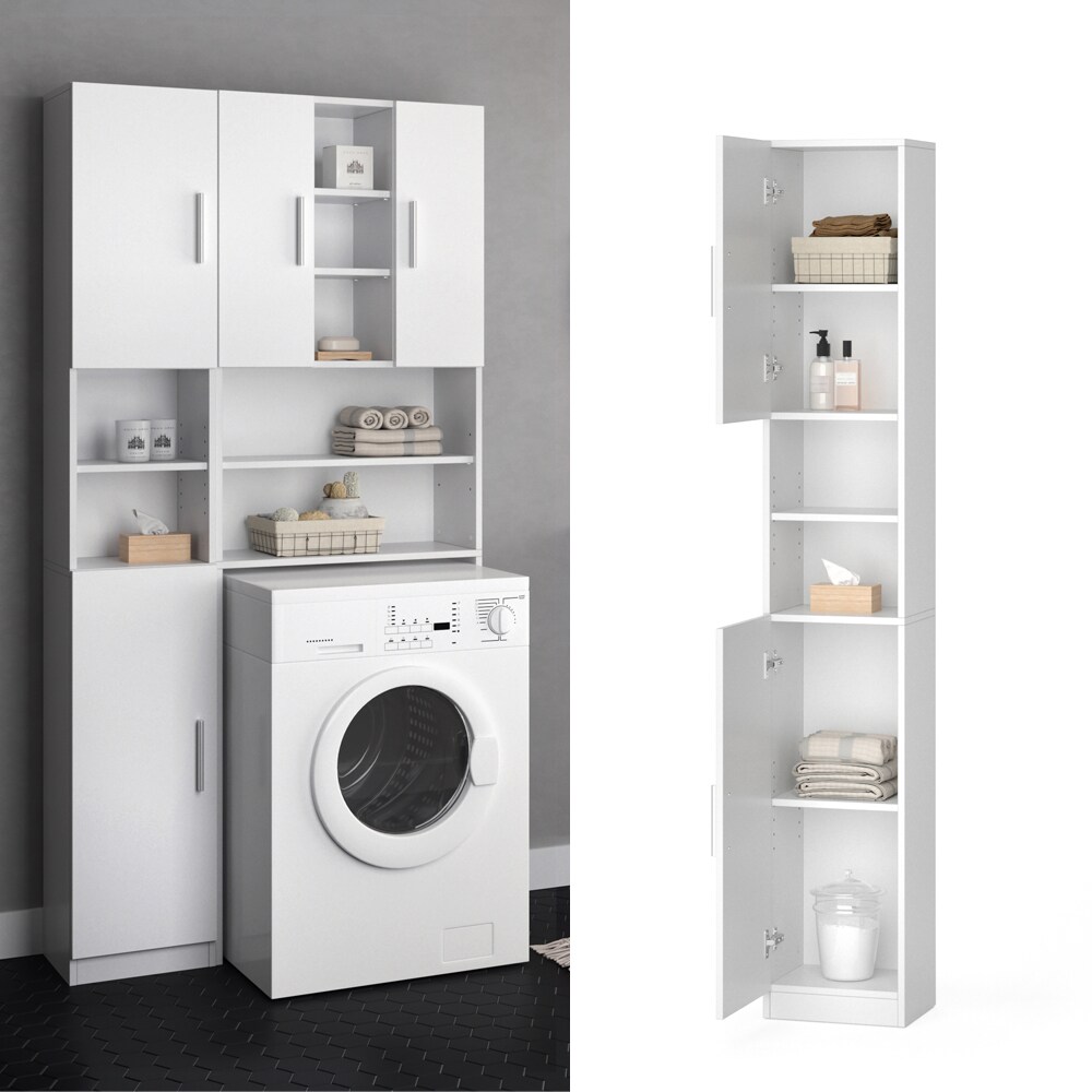 VICCO Anstellschrank LUIS Waschmaschinenschrank Badmöbel Badschrank Hochschrank