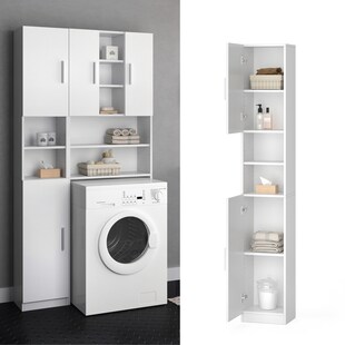 VICCO Anstellschrank LUIS Waschmaschinenschrank Badmöbel Badschrank Hochschrank 