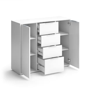 VICCO Sideboard LEON Kommode Schrank Weiß Fernsehschrank TV Anrichte Highboard 