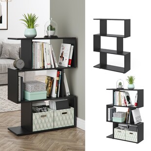 VICCO Raumteiler LEVIO Regal Bücherregal Standregal Hochregal Wandregal Schwarz 