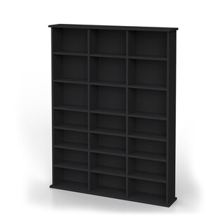 VICCO Medienregal Jukebox CD DVD Bluray Regal Standregal Regalwand Schwarz 