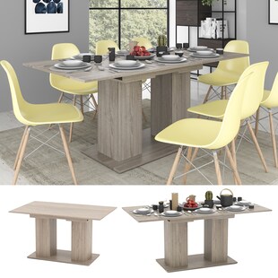 VICCO Esstisch DIX 140 - 180 cm Sonoma Eiche Esszimmertisch ausziehbar Küche 