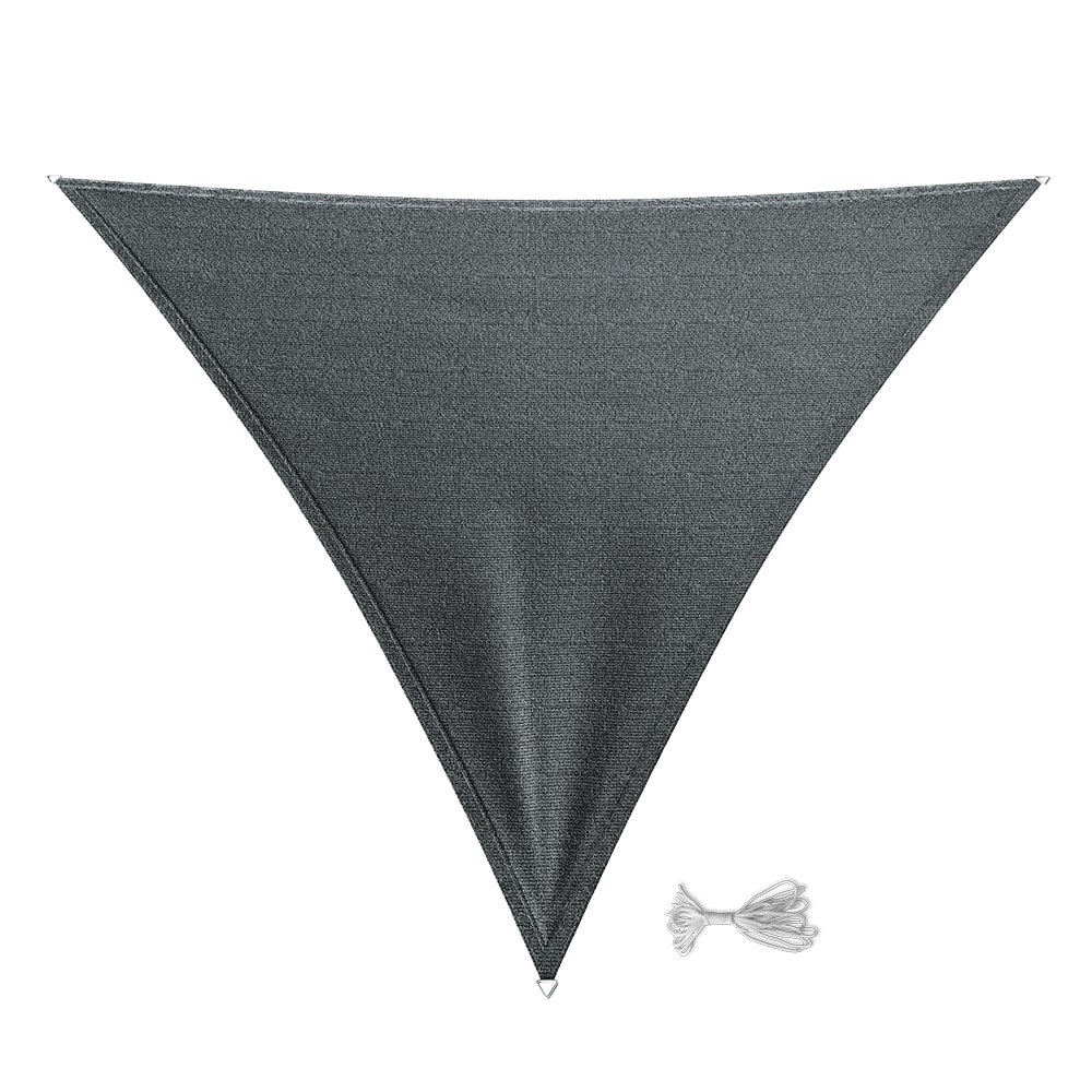 OSKAR Sonnensegel Dreieck 3x3x3 Anthrazit Sonnenschutz Windschutz UV-Schutz HDPE 