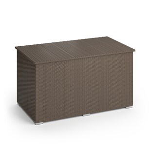 Oskar XXL Polyrattan Kissenbox 950L Auflagenbox Braun Gartenbox Gartentruhe 