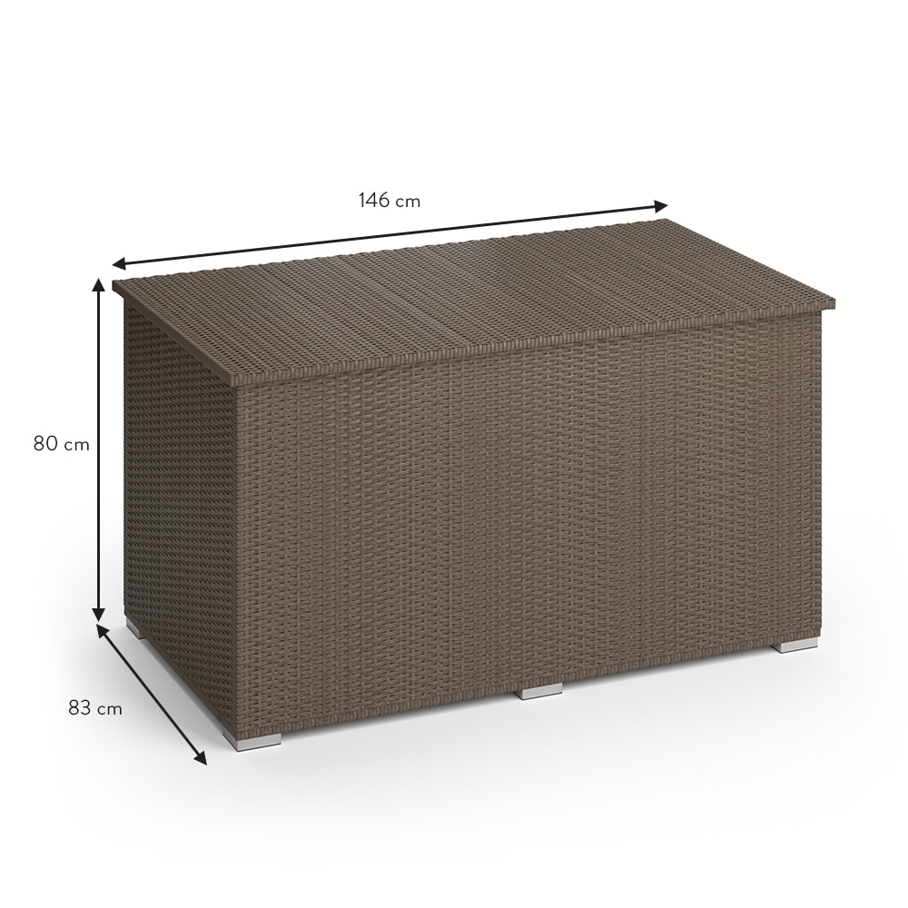 Oskar XXL Polyrattan Kissenbox 950L Auflagenbox Braun Gartenbox Gartentruhe bei Marktkauf online bestellen