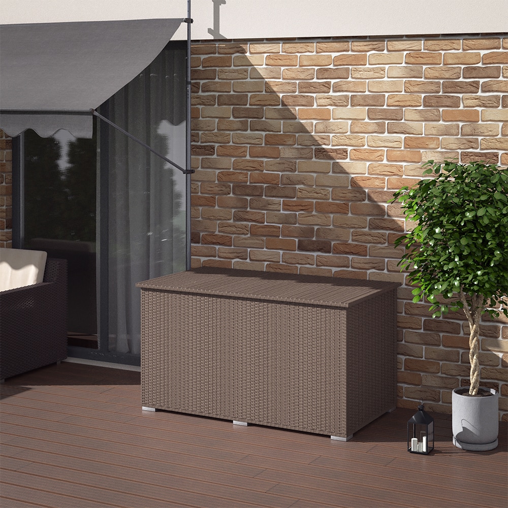 Oskar XXL Polyrattan Kissenbox 950L Auflagenbox Braun Gartenbox Gartentruhe bei Marktkauf online bestellen