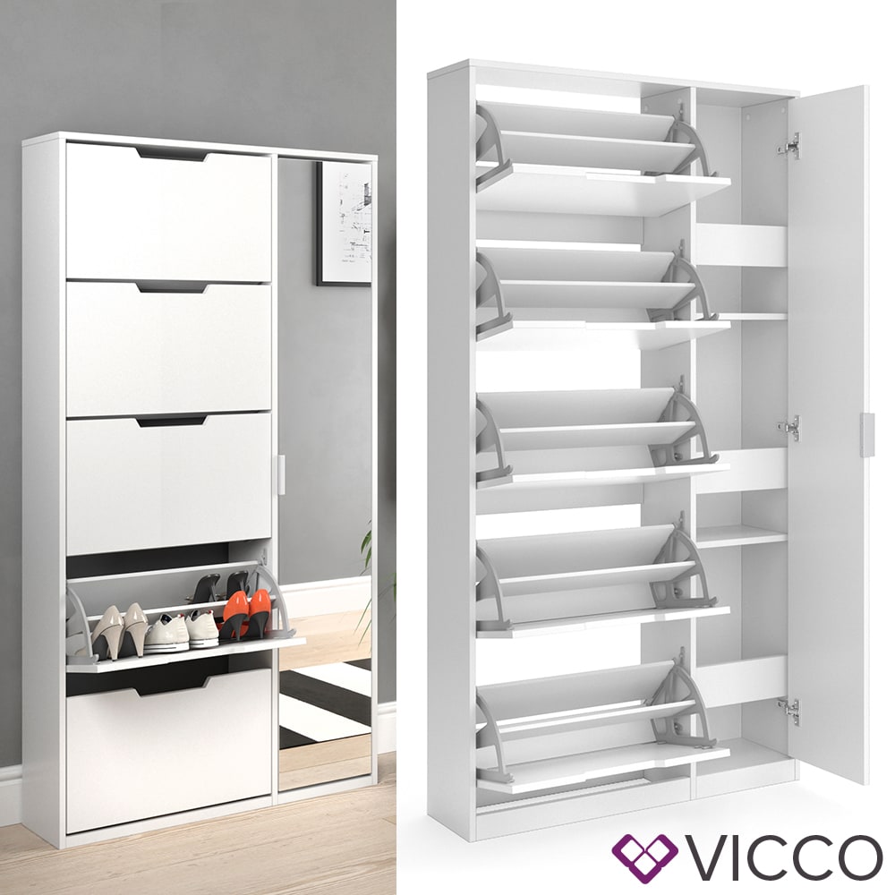 VICCO Schuhkipper LUCA gro&szlig; 5 F&auml;cher Schuhregal Schuhschrank St&auml;nder 