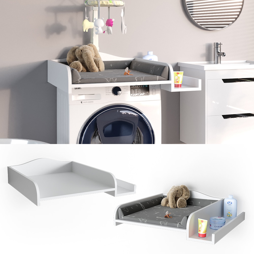 Vicco Wickelaufsatz Wickelauflage mit Ablage Wickeltischaufsatz Waschmaschine 