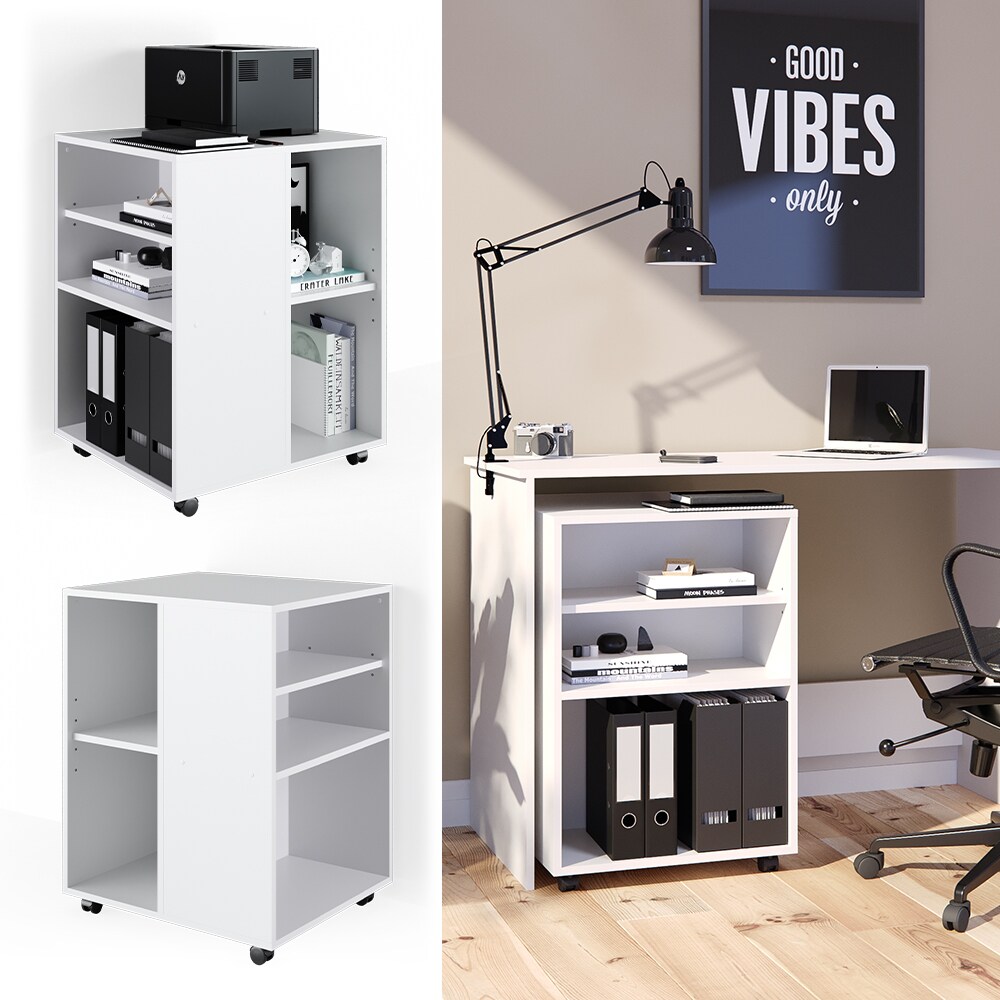 Vicco Rollcontainer f&uuml;r Schreibtisch B&uuml;rocontainer B&uuml;roschrank Aktenschrank 