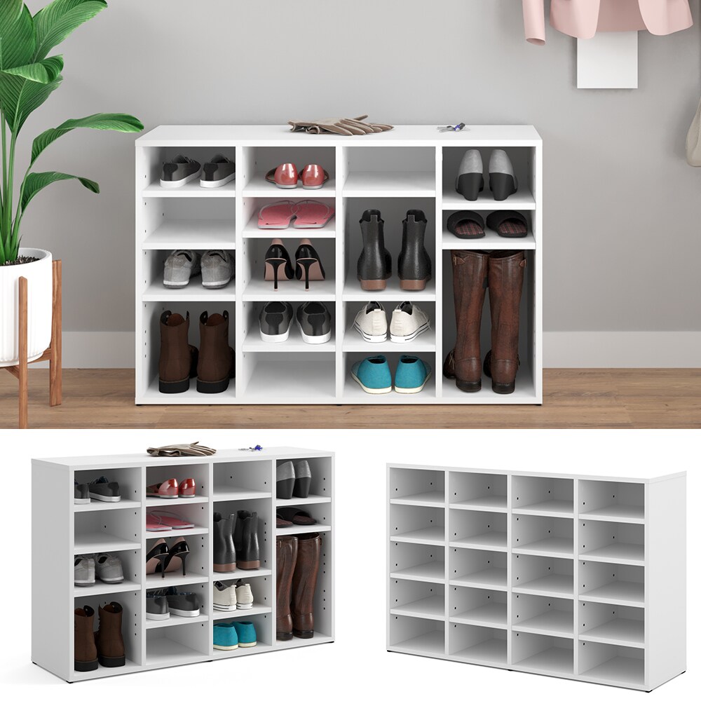 Vicco Schuhschrank LYSANDER Weiß für 20 Paar Schuhe Schuhständer Schuhablage Flur Diele