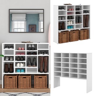 Vicco Schuhschrank Hermia Weiß - Schrank für 20 Paar Schuhe Schuhständer Schuhablage Regal 