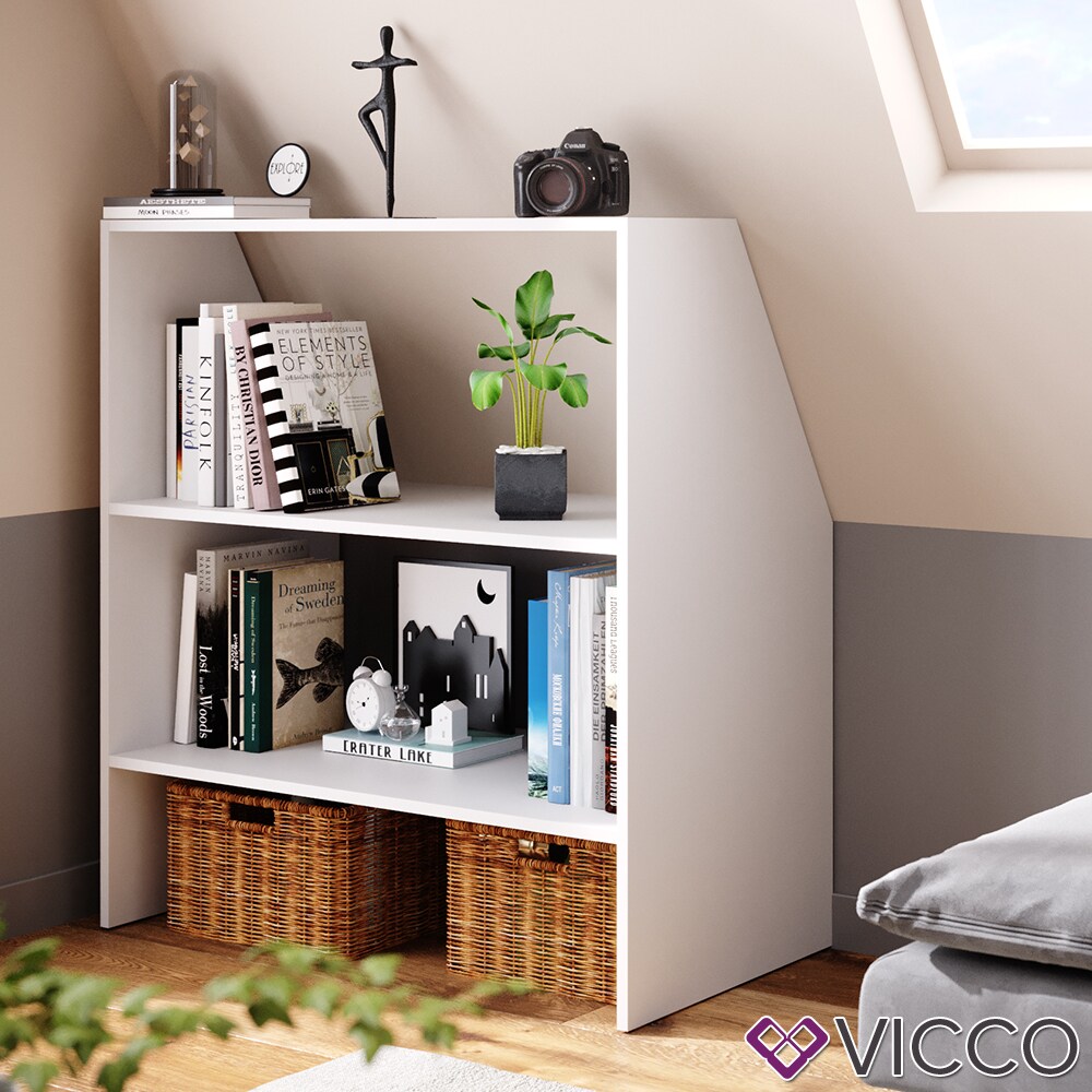VICCO Dachschrägenregal Bücherregal Wandregal Standregal Regal Dachschräge Weiß bei Marktkauf online bestellen