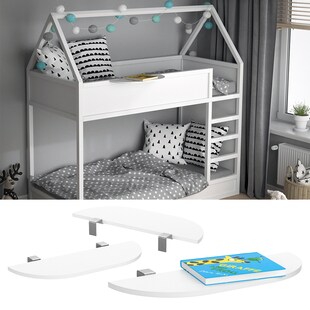 VitaliSpa Hängeral für Kinderbett Hochbett Einhängeregal Tablett Zubehör Regal Ablage 