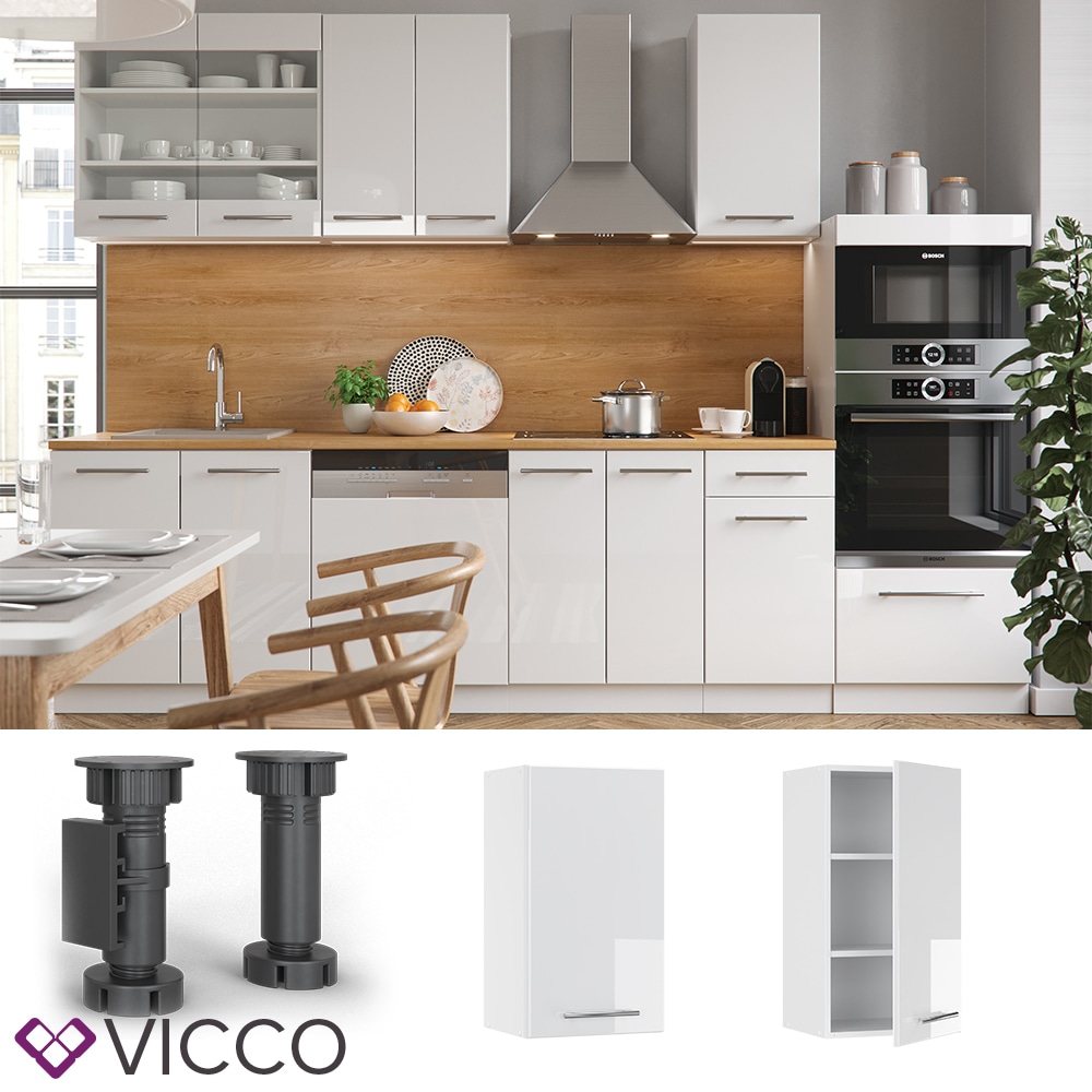 VICCO H&auml;ngeschrank 40 cm Wei&szlig; K&uuml;chenzeile Unterschrank Fame 