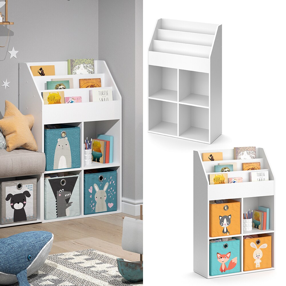 Vicco Bücherregal Luigi Ordnerregal Aktenregal Standregal Regal Büro Weiß