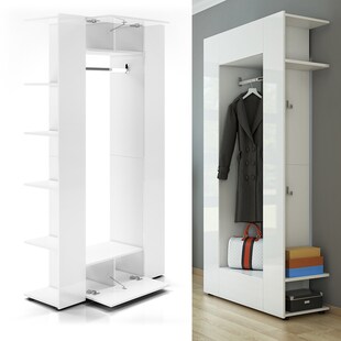 Vicco Dielenschrank Mats weiß Flurgarderobe Garderobe Kleiderschrank Flurmöbel 