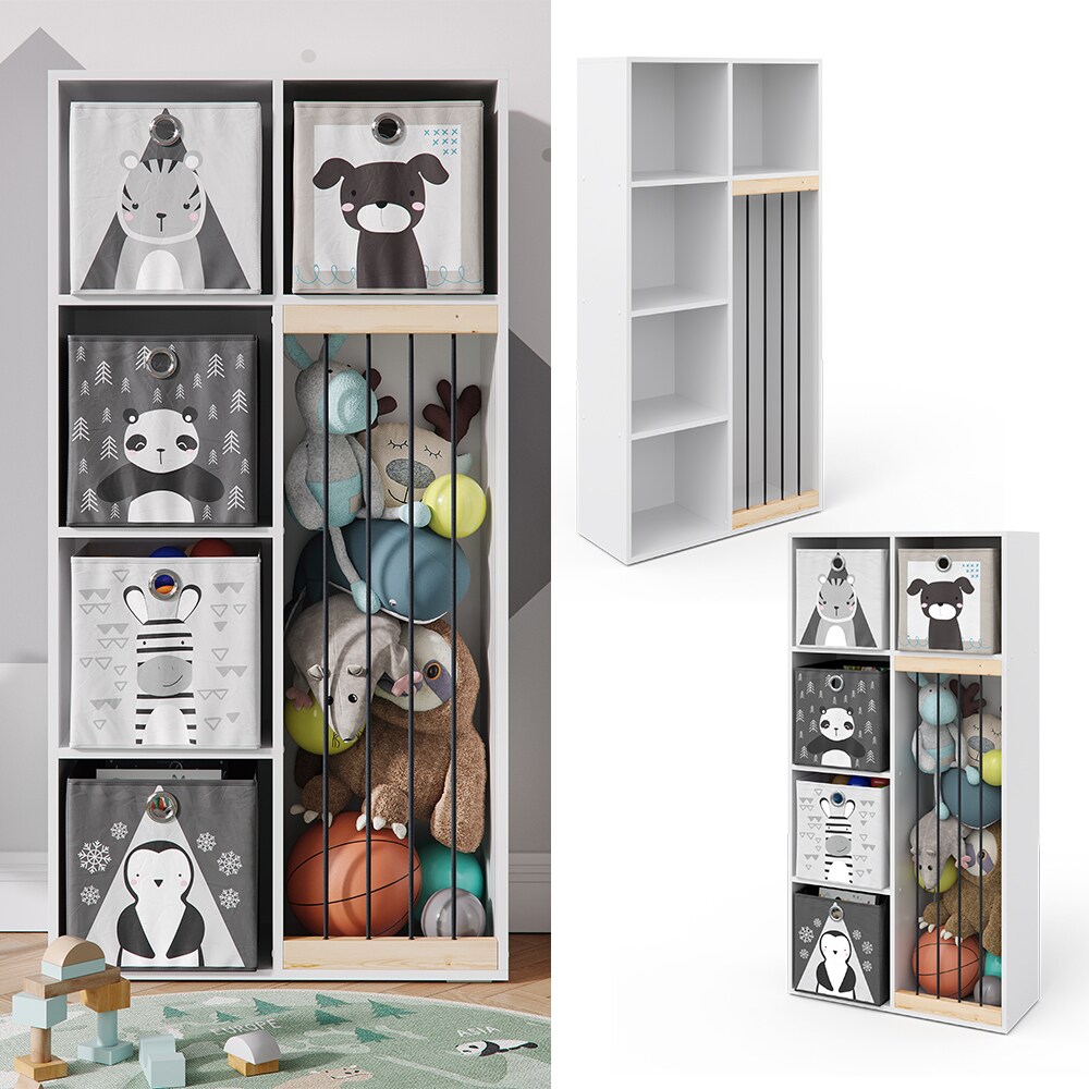 Vicco Kinderregal Marvin Pl&uuml;schtier-Box Aufbewahrung B&uuml;cherregal Standregal Holz 