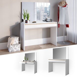 Schminktisch Emma Frisiertisch Frisierkommode Kommode Weiß Sonoma Vicco 