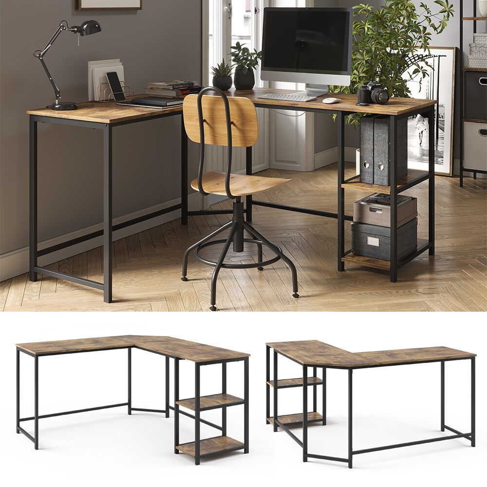 Vicco Eckschreibtisch Computertisch Schreibtisch Fyrk L-f&ouml;rmiger B&uuml;rotisch Tisch 