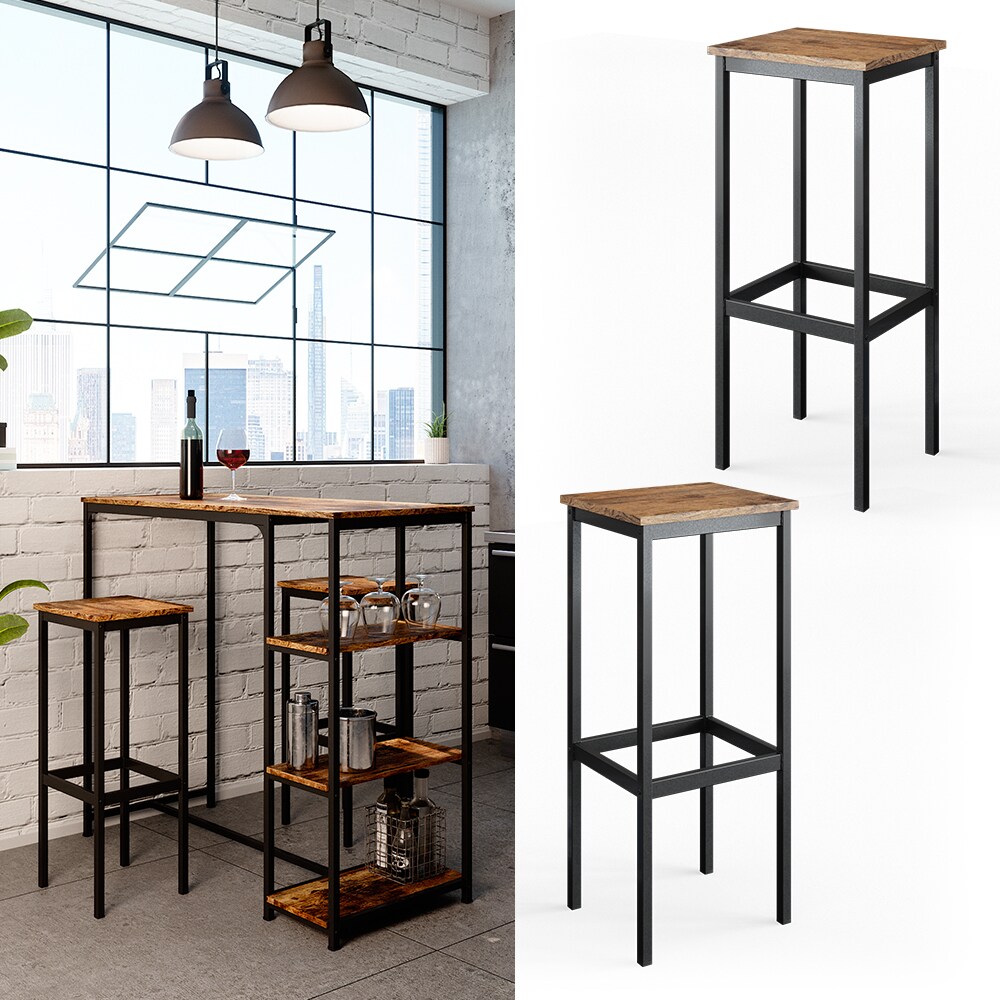 Vicco Barhocker Barst&uuml;hle 2er Set K&uuml;chenst&uuml;hle mit Fu&szlig;st&uuml;tze f&uuml;r Bartisch K&uuml;che 