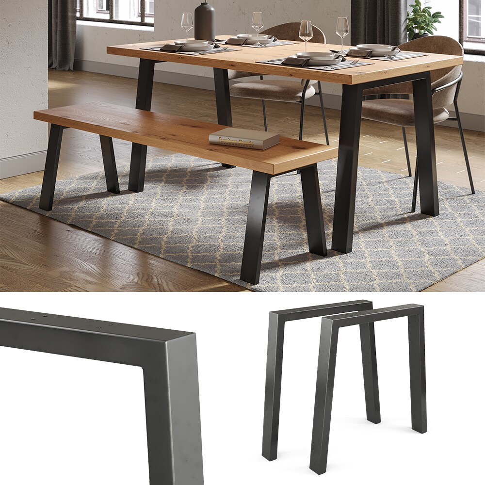 Vicco Loft Tischkufen U-Form 72cm Tischbeine DIY Tischgestell Esstisch M&ouml;belf&uuml;&szlig;e 