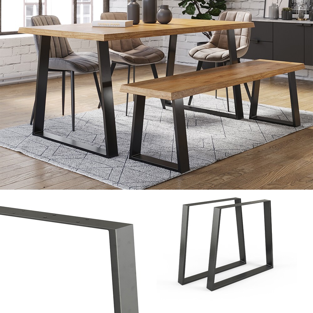 Vicco Loft Tischkufen Trapez 72cm Tischbeine DIY Tischgestell Esstisch M&ouml;belf&uuml;&szlig;e 