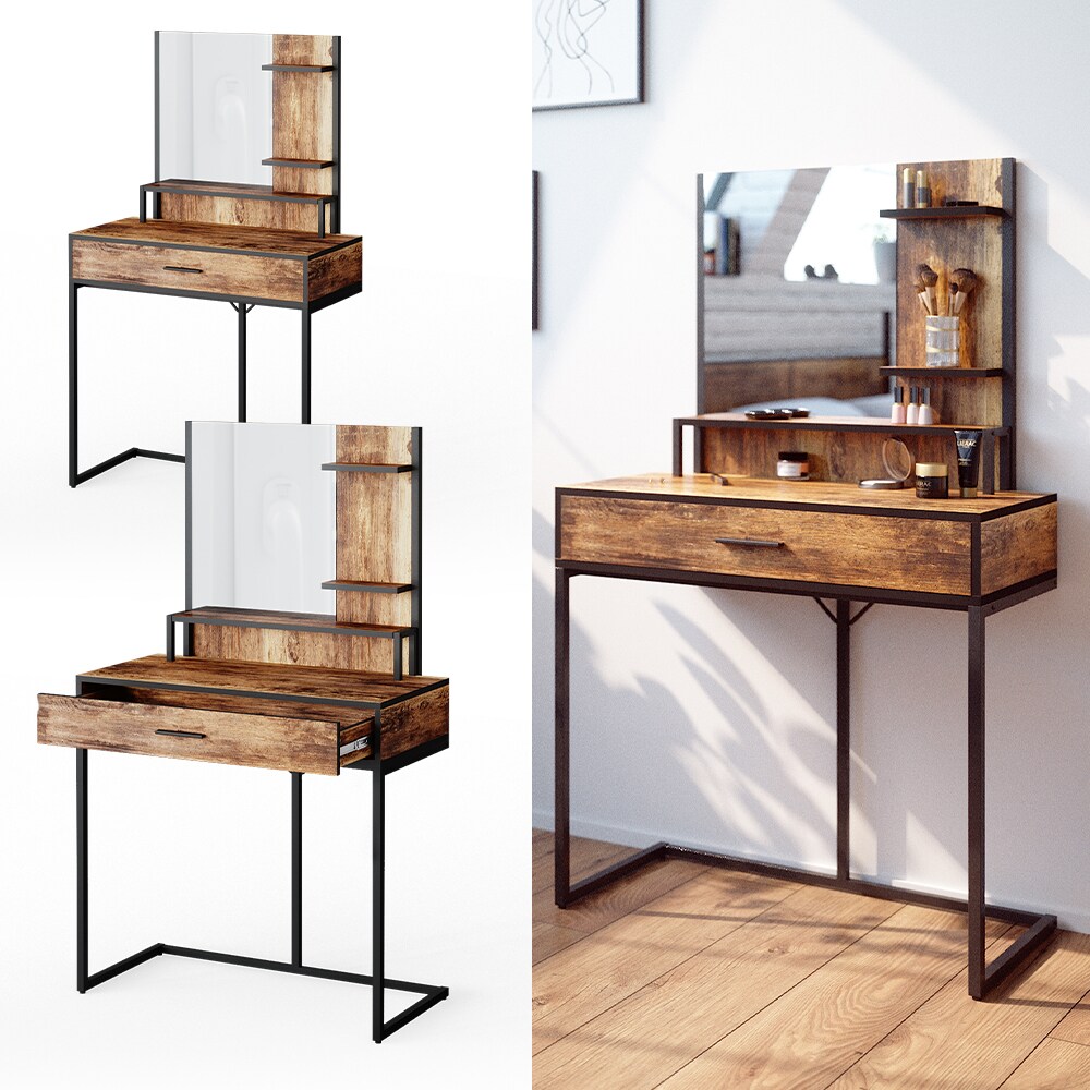 Vicco Schminktisch Fyrk Frisiertisch Frisierkommode Schminkkommode Metallgestell 