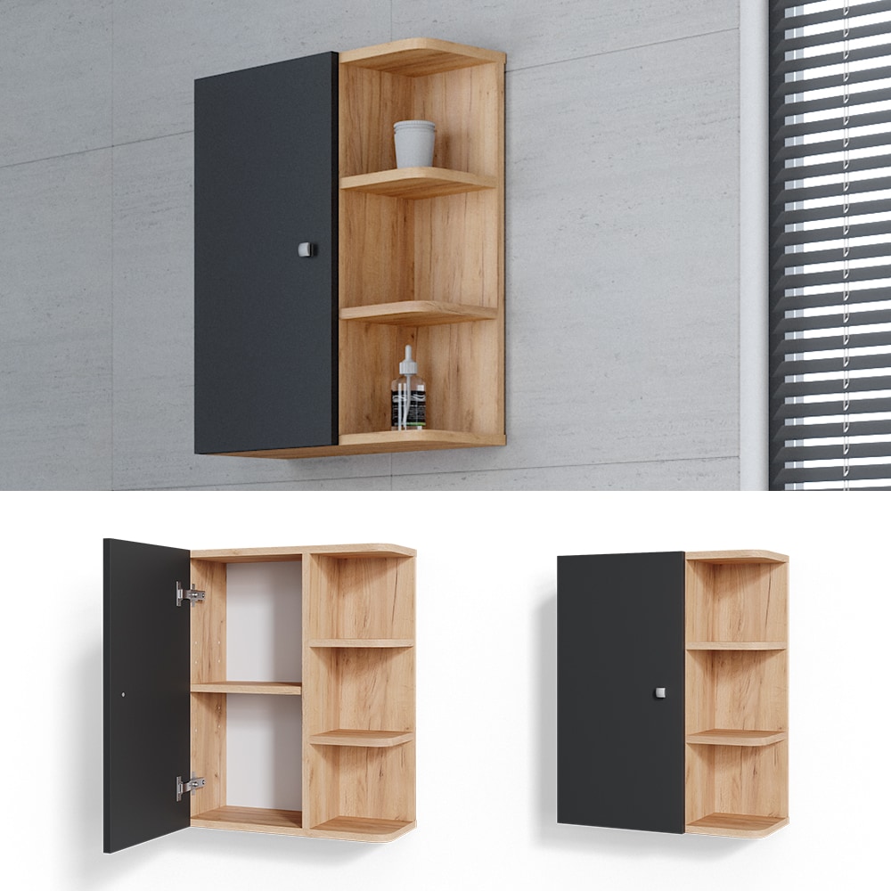 Vicco H&auml;ngeschrank Fynn Badschrank Badezimmerschrank mit Ablagen Badregal 