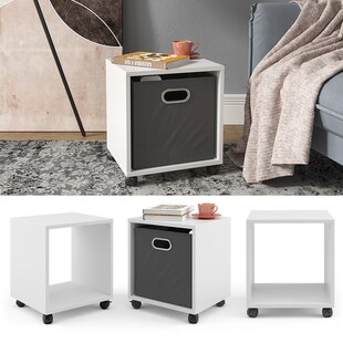 Vicco Rollcontainer für Faltbox Bürocontainer 1 Fach Aktenregal Büroregal Regal 