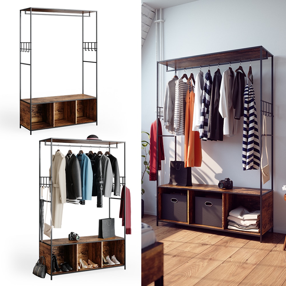 Vicco Kleiderschrank Garderobenschrank Fyrk Schlafzimmer Sitzbank Schuhschrank 