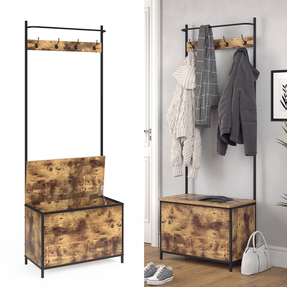 Vicco Flurgarderobe Garderobenst&auml;nder Fyrk Badgarderobe Sitzbank Aufbewahrung 