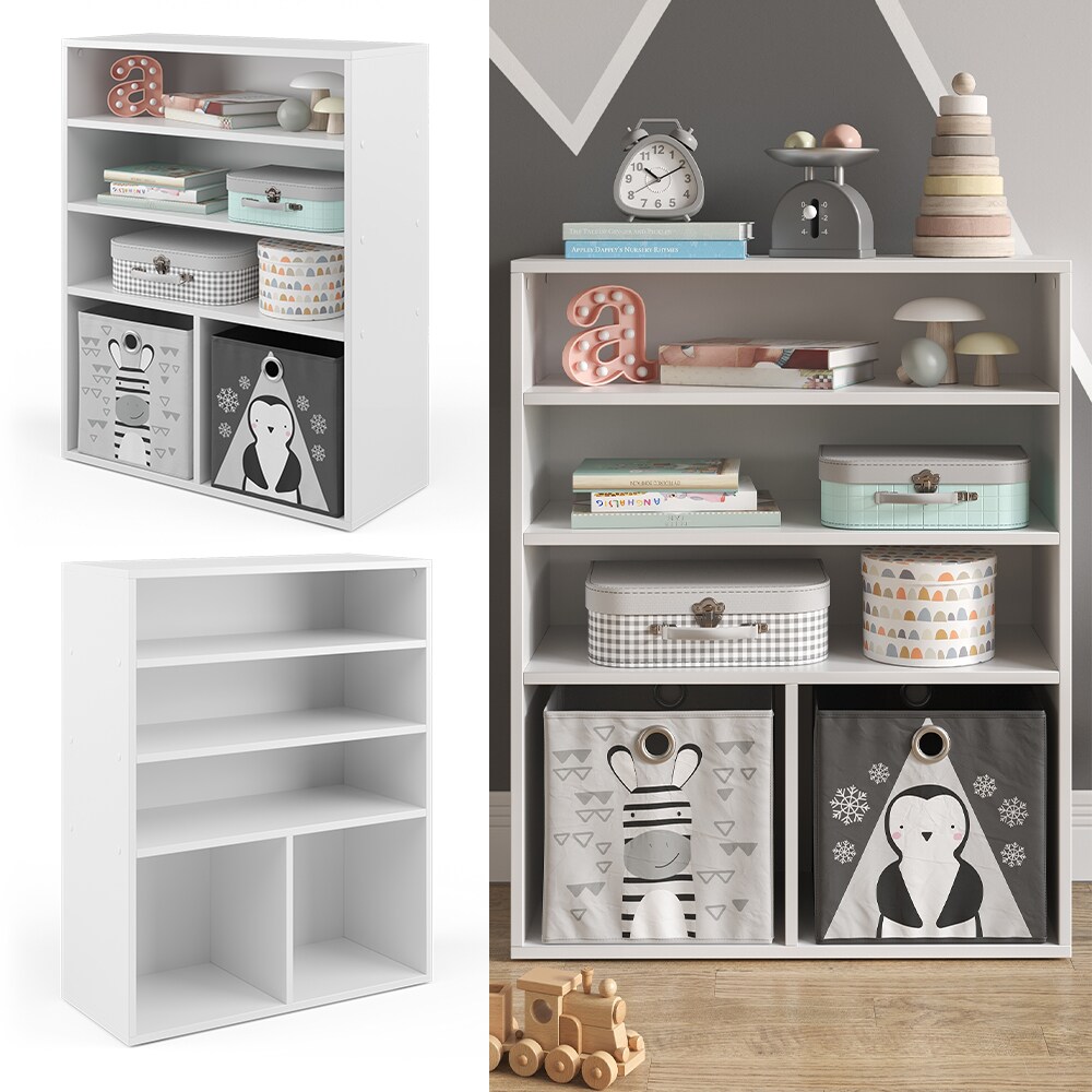 Vicco Kinderregal Luigi f&uuml;r 2 Faltboxen B&uuml;cherregal Spielzeugregal Aufbewahrung Regal 