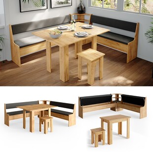 Vicco Eckbankgruppe Roman Eiche 210x180cm Esszimmergruppe Eckbank Sitzgruppe 