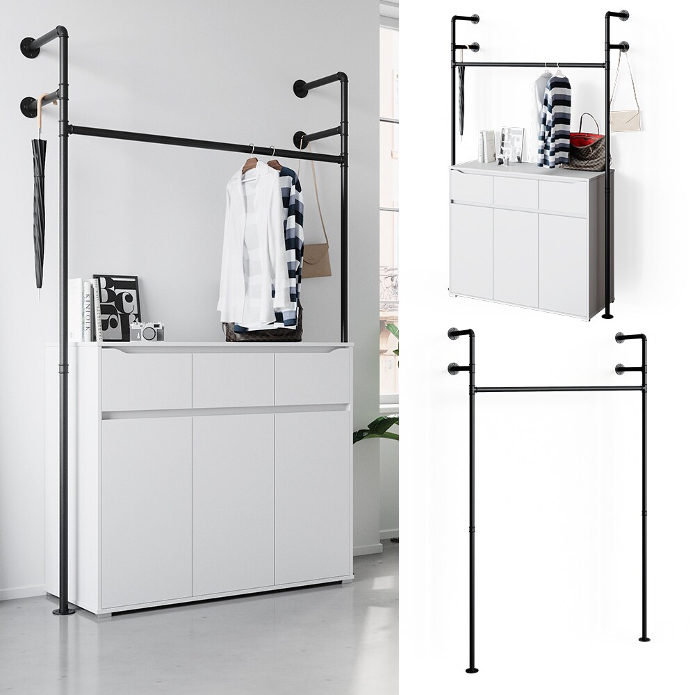 Vicco Loft Kleiderstange ILIARA Garderobe Kleiderschrank offen begehbar 120 cm 