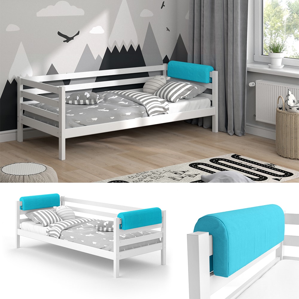 Vitalispa Bettkantenschutz Bettumrandung Kinderbett Kantenschutz t&uuml;rkis Babybett 