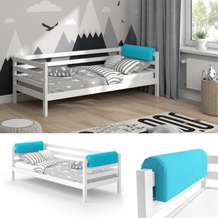 Vitalispa Bettkantenschutz Bettumrandung Kinderbett Kantenschutz türkis Babybett 