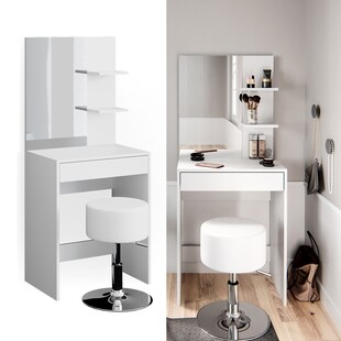 Vicco Schminktisch Frisiertisch Schminkkommode Isabelle + Hocker Frisierkommode 