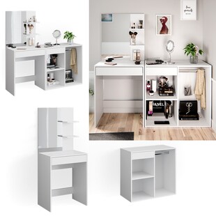 Vicco Schminktisch Frisiertisch Schminkkommode Isabelle Beistellschrank Kommode 