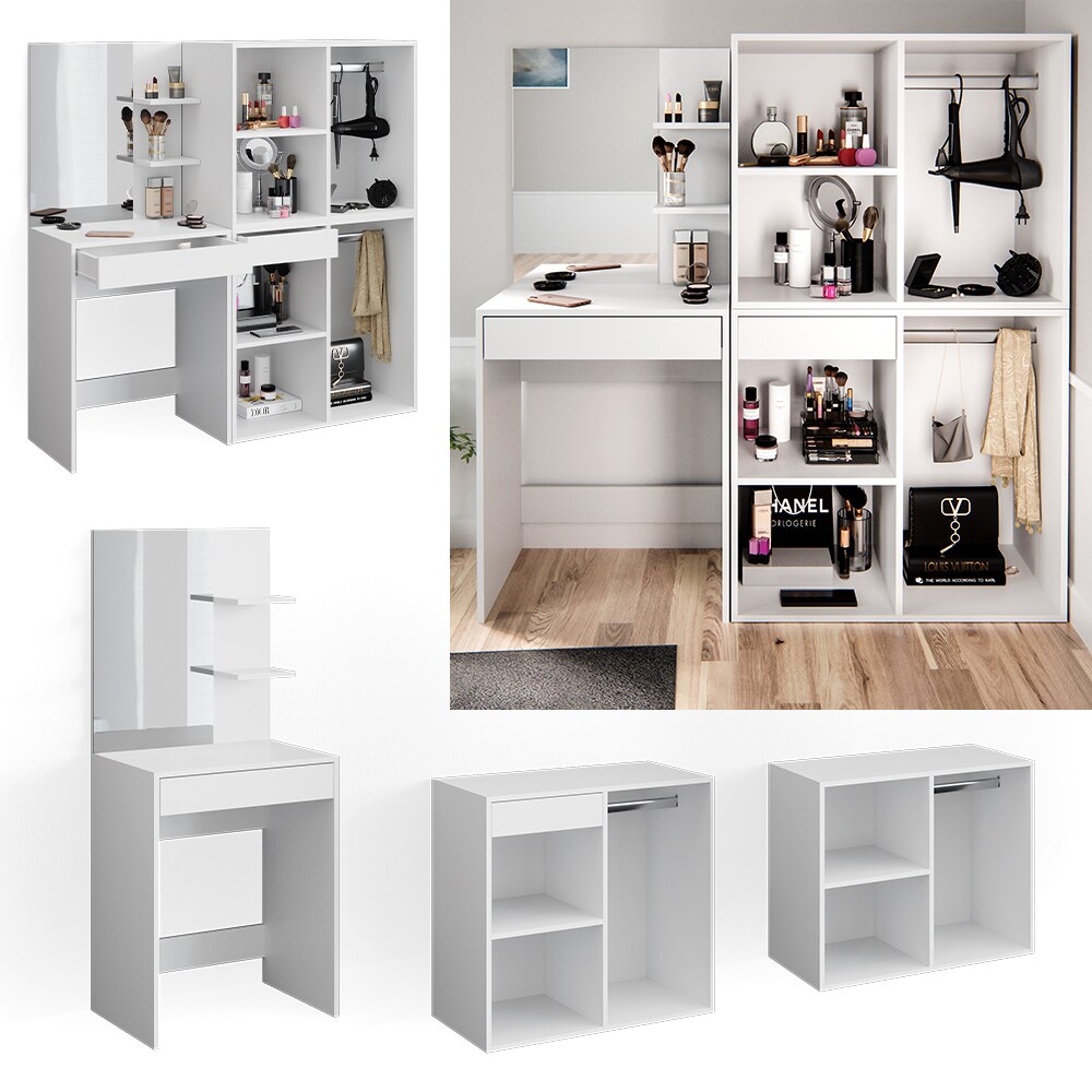 Vicco Schminktisch Frisiertisch Schminkkommode Isabelle Beistellschrank Kommode 