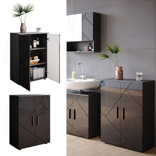Vicco Badezimmerschrank Badschrank Kommode Irma Badmöbel Badkommode Sideboard 