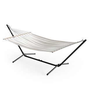 Hängemattengestell Hängematte mit Gestell 350cm weiß Metallgestell Sonnenliege 