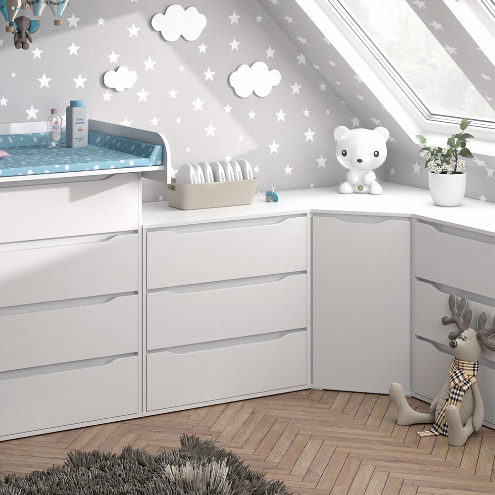 VICCO Eck Kommode RUBEN Weiß Sideboard Mehrzweckschrank Schrank Kleiderschrank bei Marktkauf online bestellen