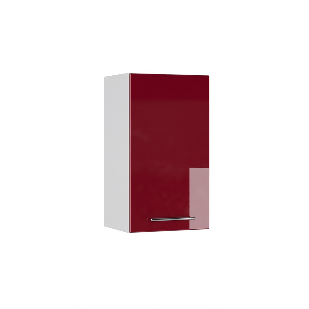 VICCO H&auml;ngeschrank 40 cm Bordeaux Hochglanz K&uuml;chenschrank H&auml;ngeschrank K&uuml;chenzeile Fame-Line 