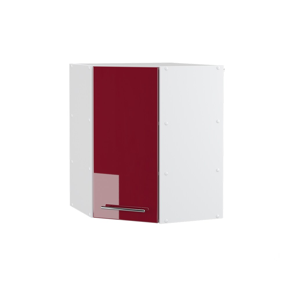 VICCO Eck H&auml;ngeschrank 57 cm Bordeaux Hochglanz K&uuml;chenschrank H&auml;ngeschrank K&uuml;chenzeile Fame-Line 
