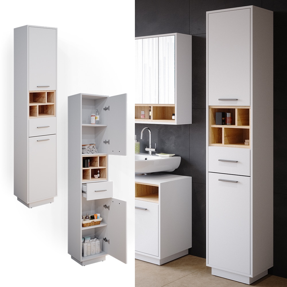 Vicco Badschrank Hochschrank Badezimmerschrank Beatrice Badregal Badm&ouml;bel Regal 