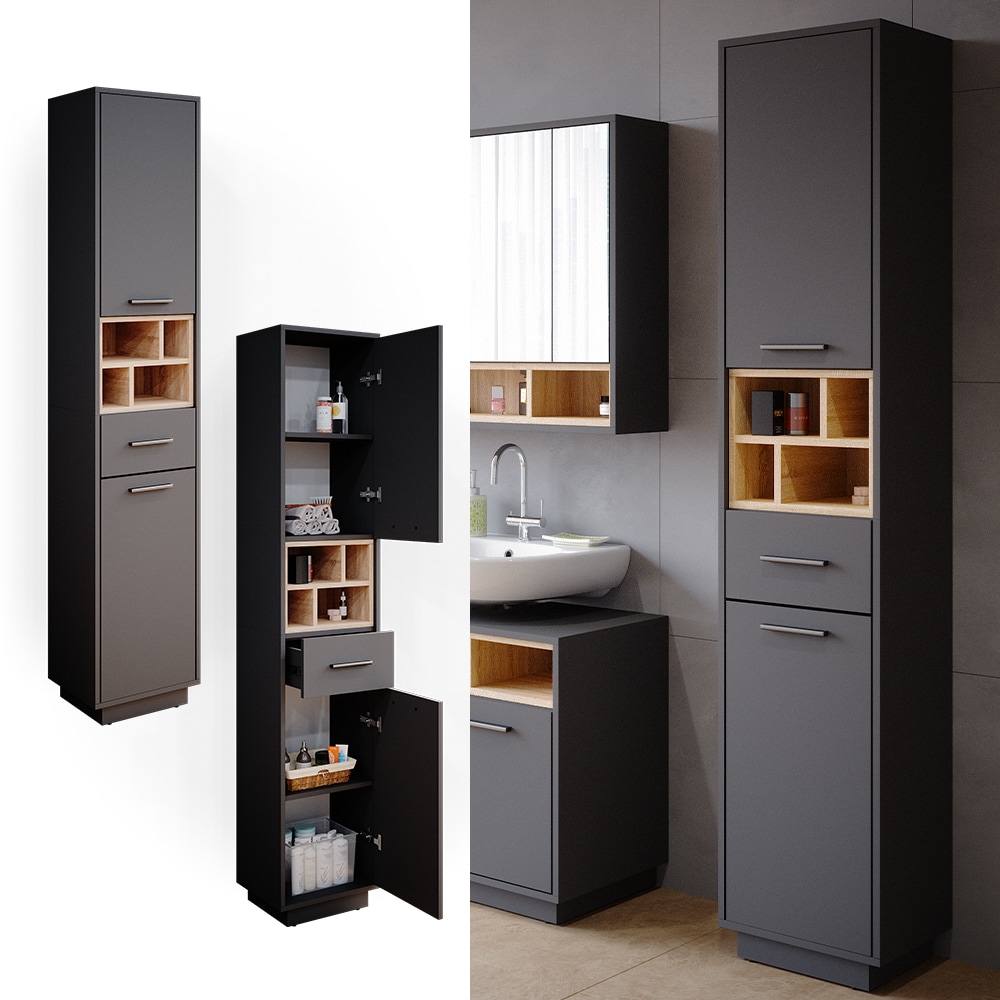 Vicco Badschrank Hochschrank Badezimmerschrank Beatrice Badregal Badm&ouml;bel Regal 