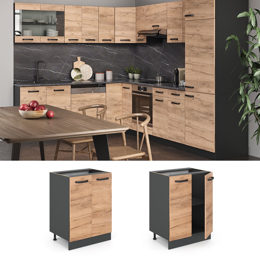 VICCO K&uuml;chenschrank Unterschrank60 cm R-Line Anthrazit 